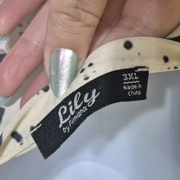 Valentine's Vibes Vintage Inspired Cream Tunic Blouse 3X - Picture 7 of 9